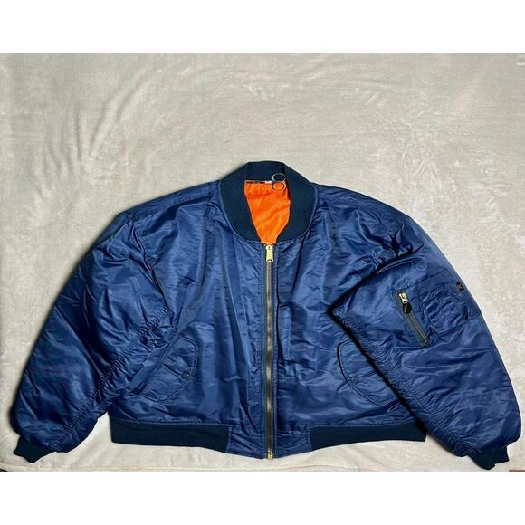 Rothco Ultra Force Bomber Jacket Men's XL USAF Blue Flyers Intermediate MA1 Coat - Picture 1 of 11